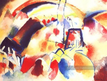 Paysage avec des taches rouges Wassily Kandinsky Peinture à l'huile